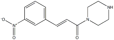 1-[(2E)-3-(3-nitrophenyl)prop-2-enoyl]piperazine Structure