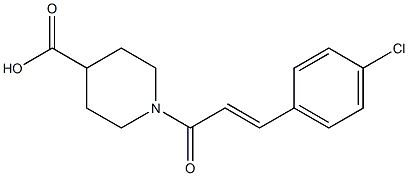 1-[(2E)-3-(4-chlorophenyl)prop-2-enoyl]piperidine-4-carboxylic acid Structure