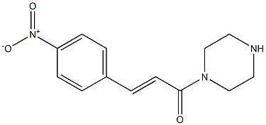 1-[(2E)-3-(4-nitrophenyl)prop-2-enoyl]piperazine Struktur