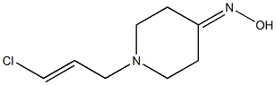 1-[(2E)-3-chloroprop-2-enyl]piperidin-4-one oxime Struktur