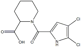1-[(4,5-dichloro-1H-pyrrol-2-yl)carbonyl]piperidine-2-carboxylic acid Struktur