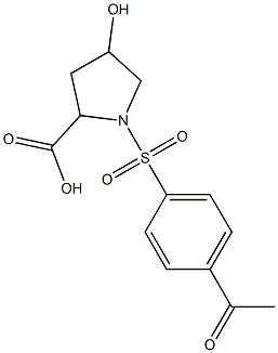 1-[(4-acetylbenzene)sulfonyl]-4-hydroxypyrrolidine-2-carboxylic acid