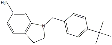 1-[(4-tert-butylphenyl)methyl]-2,3-dihydro-1H-indol-6-amine Struktur