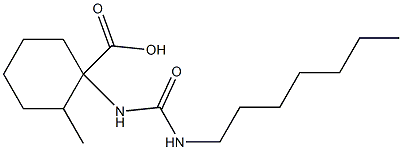 1-[(heptylcarbamoyl)amino]-2-methylcyclohexane-1-carboxylic acid 结构式