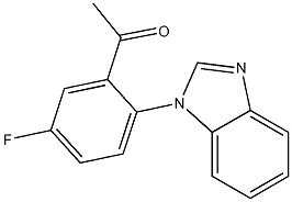 1-[2-(1H-1,3-benzodiazol-1-yl)-5-fluorophenyl]ethan-1-one 结构式