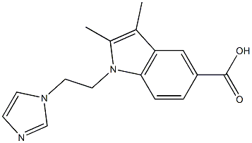1-[2-(1H-imidazol-1-yl)ethyl]-2,3-dimethyl-1H-indole-5-carboxylic acid Structure