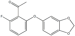1-[2-(2H-1,3-benzodioxol-5-yloxy)-6-fluorophenyl]ethan-1-one Structure