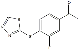 1-[3-fluoro-4-(1,3,4-thiadiazol-2-ylsulfanyl)phenyl]ethan-1-one Structure