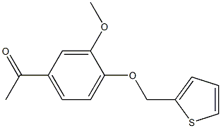1-[3-methoxy-4-(thien-2-ylmethoxy)phenyl]ethanone 化学構造式