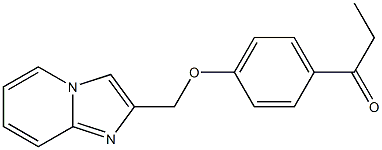1-[4-(imidazo[1,2-a]pyridin-2-ylmethoxy)phenyl]propan-1-one Struktur