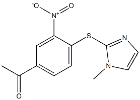 1-{4-[(1-methyl-1H-imidazol-2-yl)sulfanyl]-3-nitrophenyl}ethan-1-one 结构式