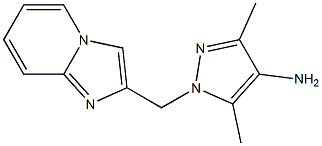 1-{imidazo[1,2-a]pyridin-2-ylmethyl}-3,5-dimethyl-1H-pyrazol-4-amine Struktur