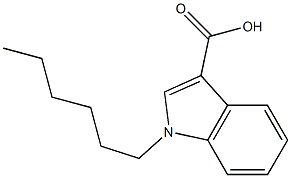 1-hexyl-1H-indole-3-carboxylic acid Structure
