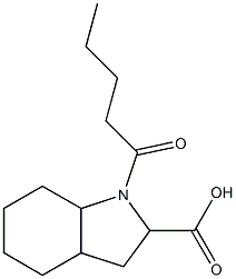 1-pentanoyl-octahydro-1H-indole-2-carboxylic acid Structure