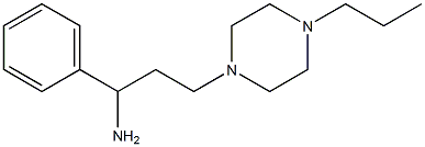 1-phenyl-3-(4-propylpiperazin-1-yl)propan-1-amine Struktur