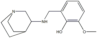 2-({1-azabicyclo[2.2.2]octan-3-ylamino}methyl)-6-methoxyphenol,,结构式
