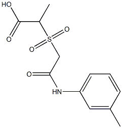 2-({2-[(3-methylphenyl)amino]-2-oxoethyl}sulfonyl)propanoic acid Structure