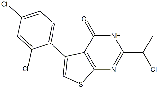 2-(1-chloroethyl)-5-(2,4-dichlorophenyl)-3H,4H-thieno[2,3-d]pyrimidin-4-one|