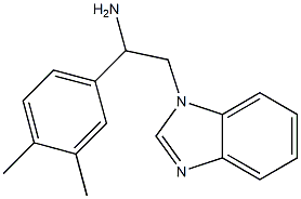2-(1H-1,3-benzodiazol-1-yl)-1-(3,4-dimethylphenyl)ethan-1-amine Structure