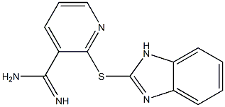 2-(1H-1,3-benzodiazol-2-ylsulfanyl)pyridine-3-carboximidamide Structure