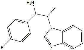 2-(1H-benzimidazol-1-yl)-1-(4-fluorophenyl)propan-1-amine 结构式