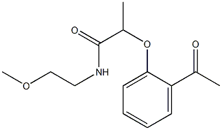 2-(2-acetylphenoxy)-N-(2-methoxyethyl)propanamide Struktur