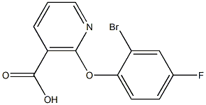 2-(2-bromo-4-fluorophenoxy)nicotinic acid Struktur