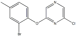 2-(2-bromo-4-methylphenoxy)-6-chloropyrazine Structure