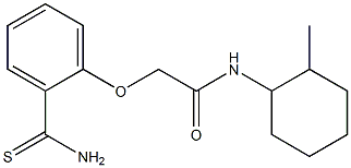 2-(2-carbamothioylphenoxy)-N-(2-methylcyclohexyl)acetamide 结构式