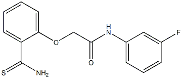 2-(2-carbamothioylphenoxy)-N-(3-fluorophenyl)acetamide Struktur