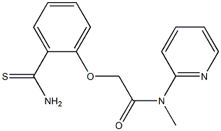 2-(2-carbamothioylphenoxy)-N-methyl-N-(pyridin-2-yl)acetamide,,结构式