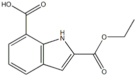 2-(ethoxycarbonyl)-1H-indole-7-carboxylic acid Structure