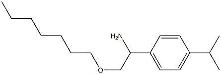2-(heptyloxy)-1-[4-(propan-2-yl)phenyl]ethan-1-amine 结构式