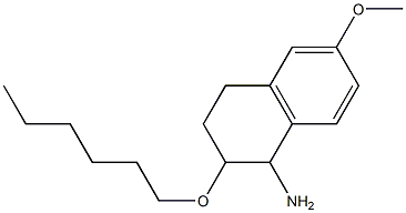 2-(hexyloxy)-6-methoxy-1,2,3,4-tetrahydronaphthalen-1-amine 结构式