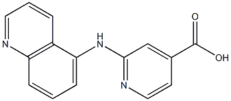 2-(quinolin-5-ylamino)pyridine-4-carboxylic acid Structure