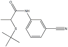 2-(tert-butylsulfanyl)-N-(3-cyanophenyl)propanamide Structure