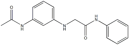2-[(3-acetamidophenyl)amino]-N-phenylacetamide 化学構造式