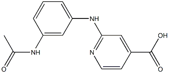 2-[(3-acetamidophenyl)amino]pyridine-4-carboxylic acid Struktur