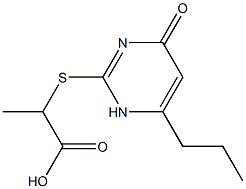2-[(4-oxo-6-propyl-1,4-dihydropyrimidin-2-yl)thio]propanoic acid Structure