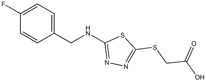2-[(5-{[(4-fluorophenyl)methyl]amino}-1,3,4-thiadiazol-2-yl)sulfanyl]acetic acid|