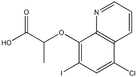 2-[(5-chloro-7-iodoquinolin-8-yl)oxy]propanoic acid Struktur