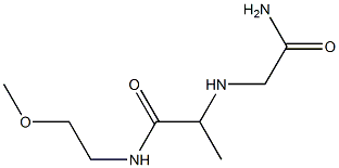 2-[(carbamoylmethyl)amino]-N-(2-methoxyethyl)propanamide Structure