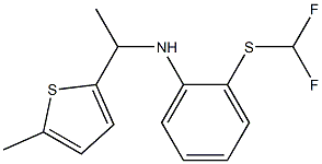 2-[(difluoromethyl)sulfanyl]-N-[1-(5-methylthiophen-2-yl)ethyl]aniline Struktur