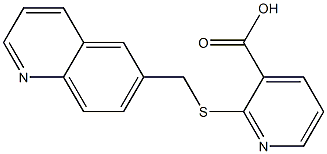2-[(quinolin-6-ylmethyl)sulfanyl]pyridine-3-carboxylic acid Structure