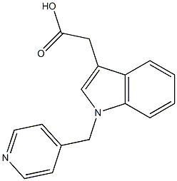 2-[1-(pyridin-4-ylmethyl)-1H-indol-3-yl]acetic acid,,结构式