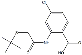2-[2-(tert-butylsulfanyl)acetamido]-4-chlorobenzoic acid Structure