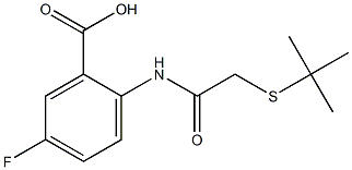 2-[2-(tert-butylsulfanyl)acetamido]-5-fluorobenzoic acid Structure