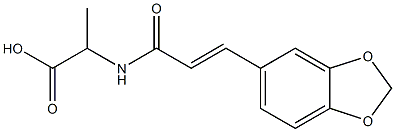 2-{[(2E)-3-(1,3-benzodioxol-5-yl)prop-2-enoyl]amino}propanoic acid Structure