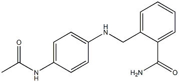 2-{[(4-acetamidophenyl)amino]methyl}benzamide 化学構造式