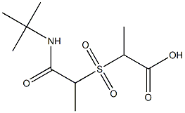 2-{[1-(tert-butylcarbamoyl)ethane]sulfonyl}propanoic acid Struktur